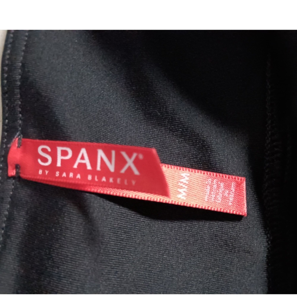 SPANX Faux Leather Leggings Black‎ High Waisted Full Length M M - Picture 3 of 10